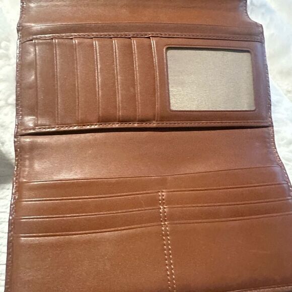 Coach Signature long  Tan and Brown Monogram Wallet - Picture 15 of 17